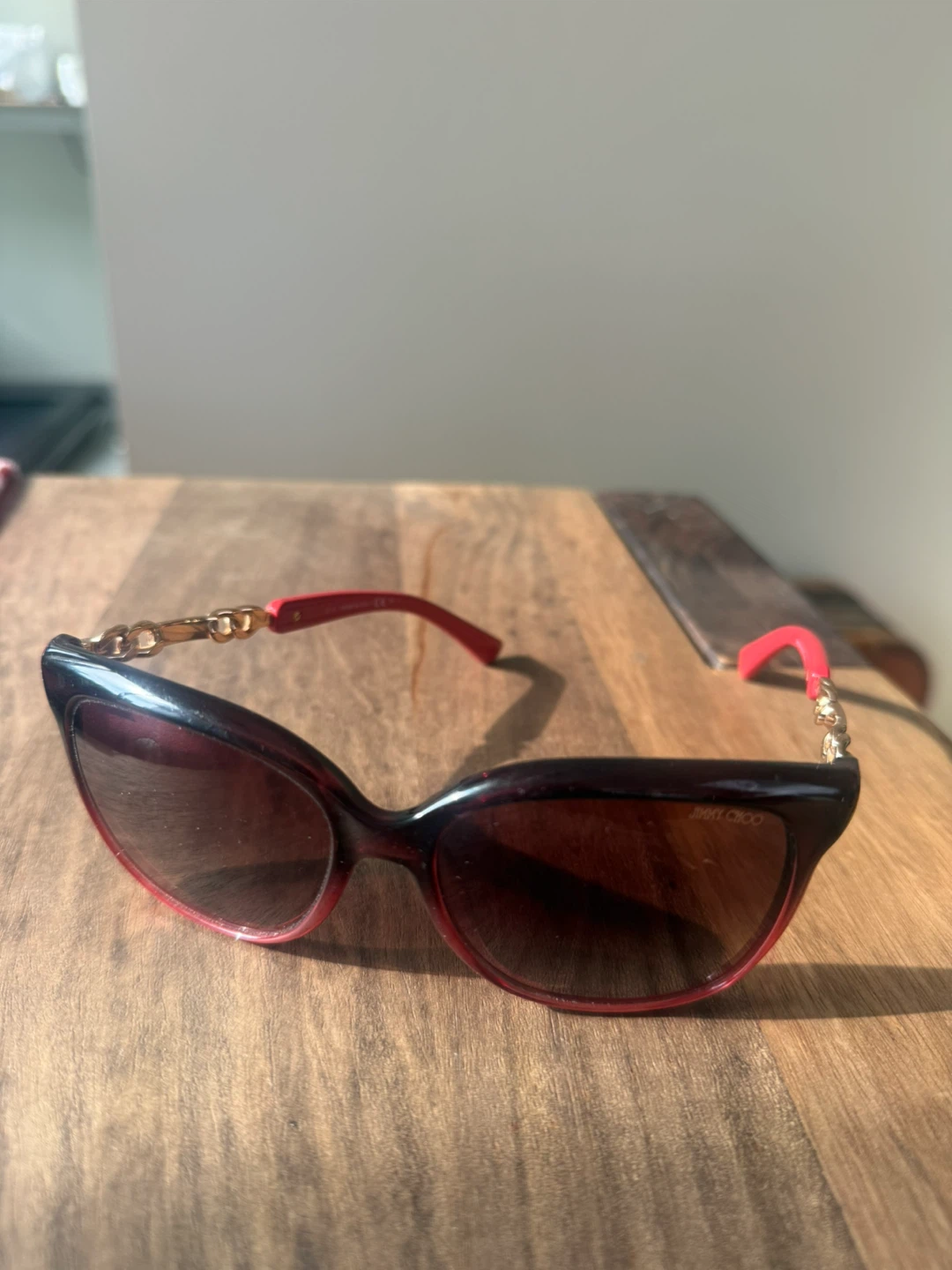 Jimmy Choo Square Burgundy Sunglasses - photo 3