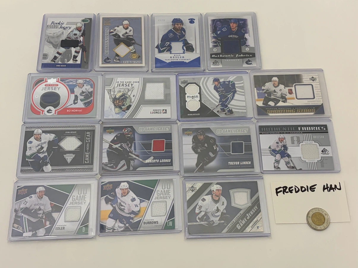 Vancouver Canucks Hockey Cards Jersey Auto SP
