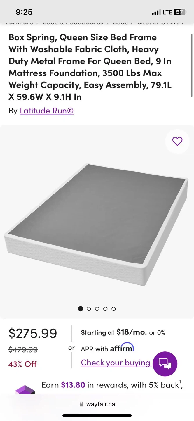 FREE-Queen Size Box Spring Bed Box