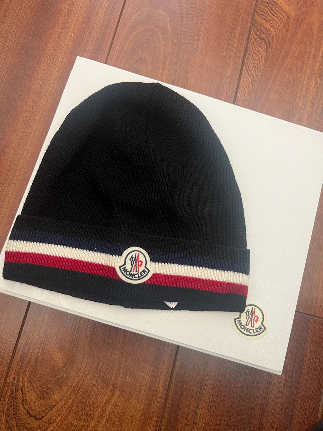 Moncler Tricolor Wool Beanie