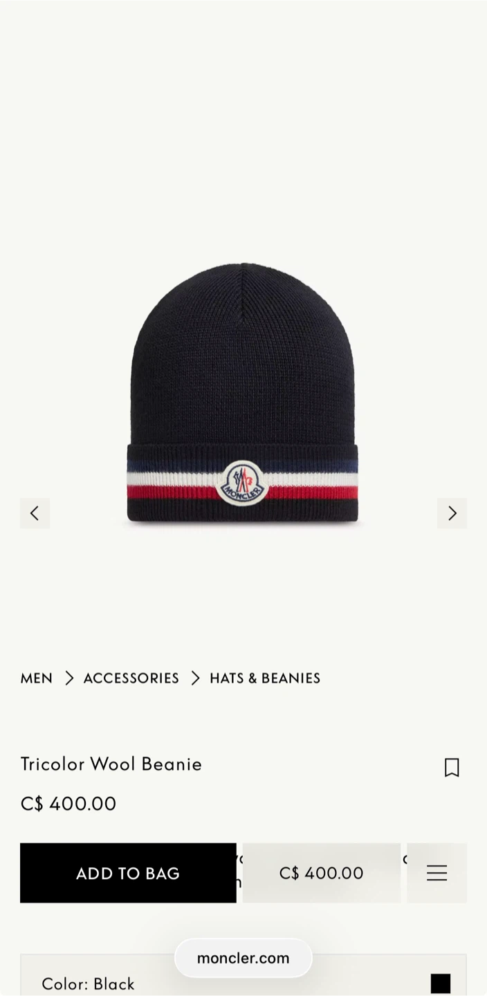 Moncler Tricolor Wool Beanie - photo 2