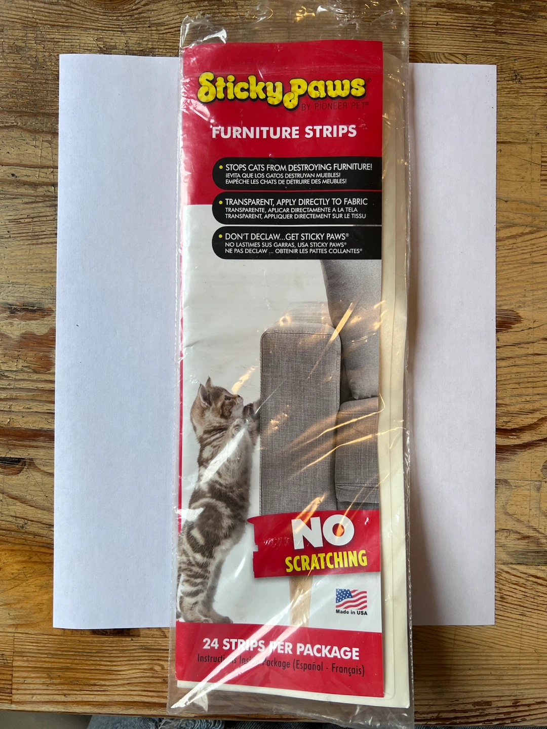 Sticky Paws Furniture Strips - 24 Strips
