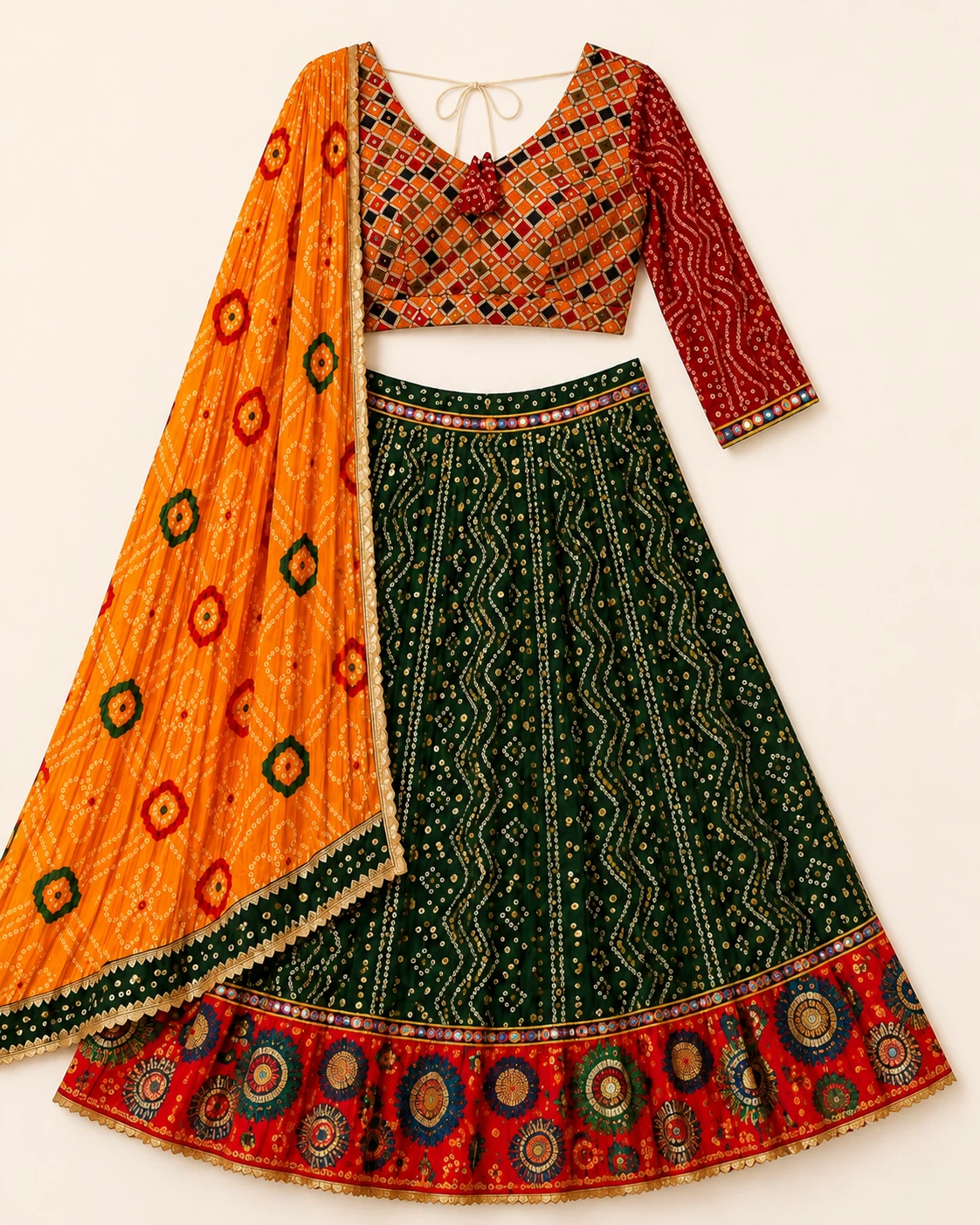 Embroidered Lehanga Choli with Dupatta - photo 2