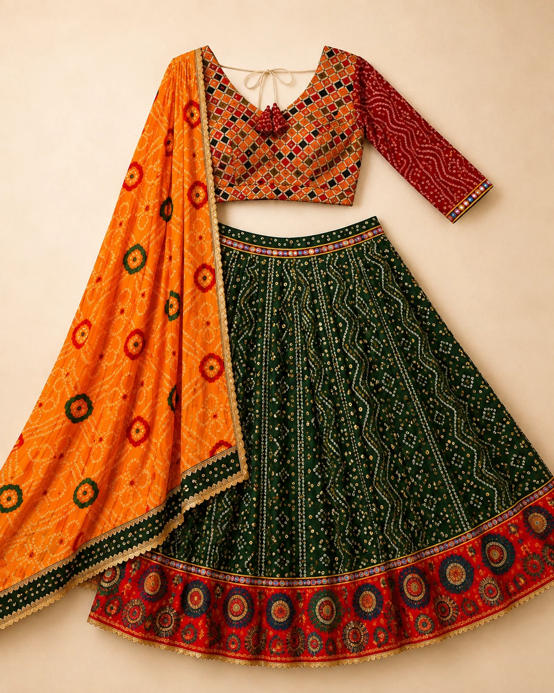 Embroidered Lehanga Choli with Dupatta - photo 3