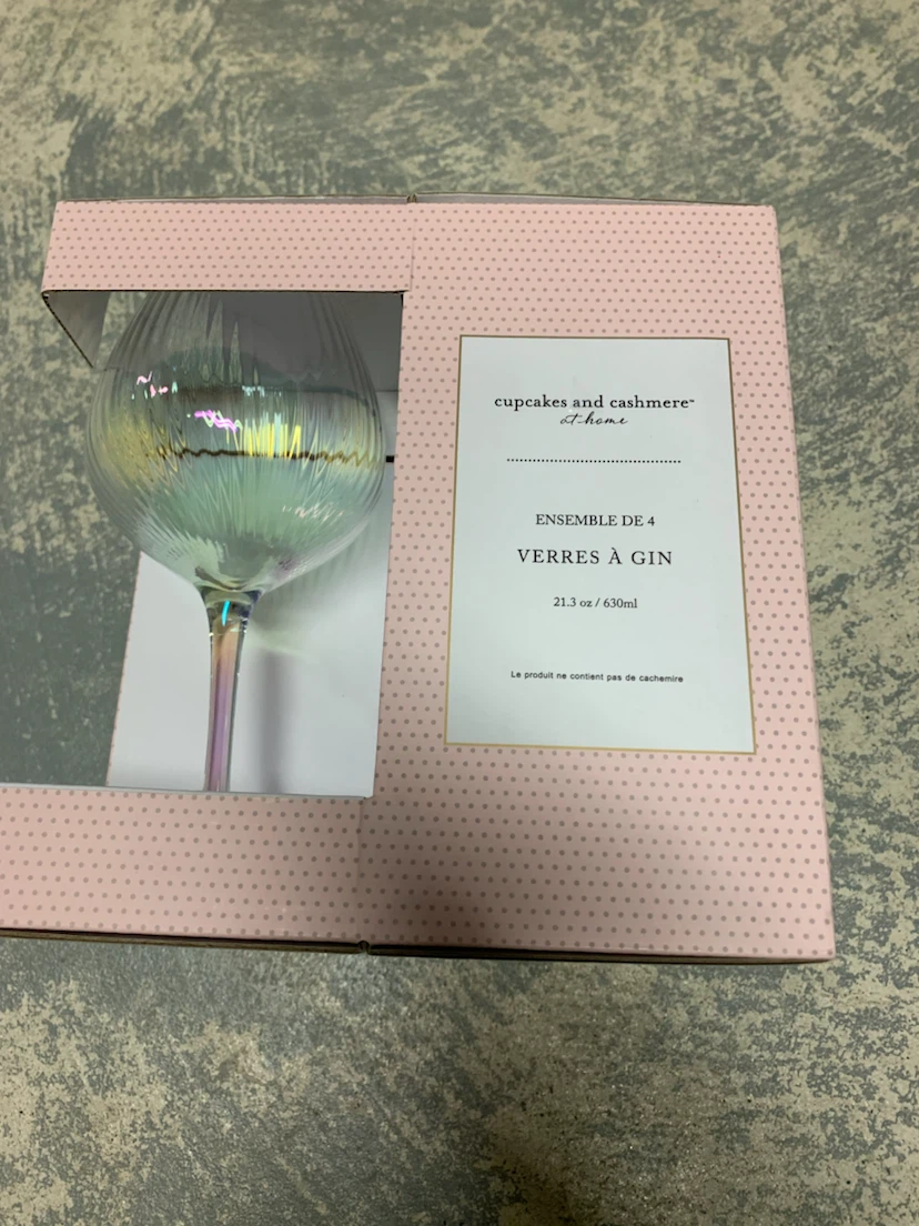 Set of 4 Cupcakes and Cashmere Gin Glasses