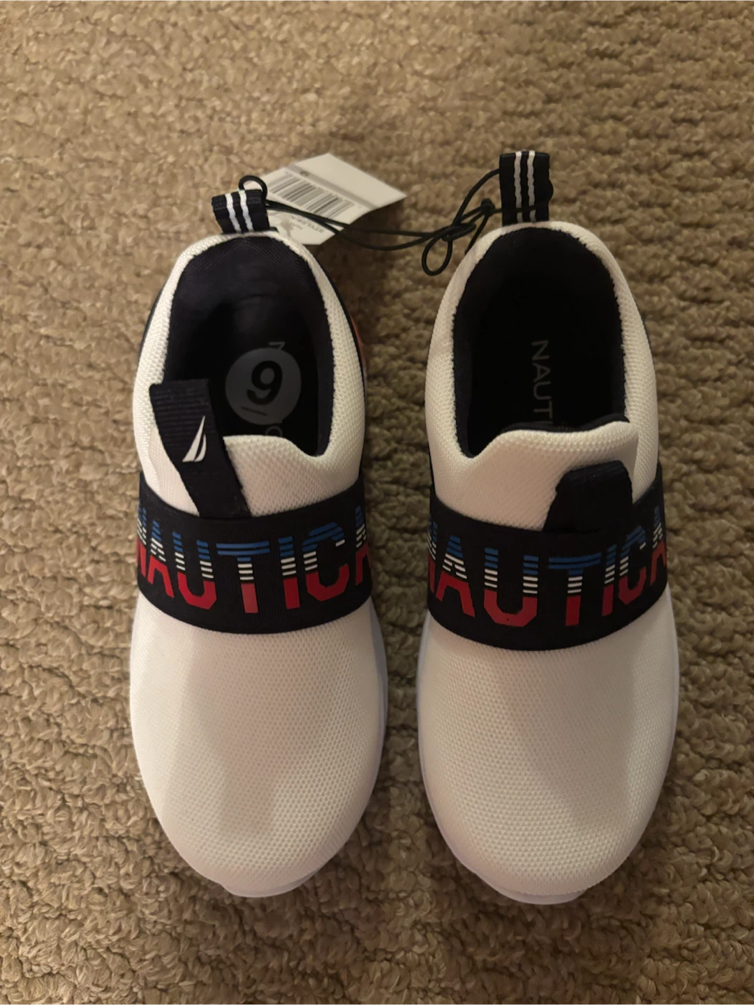 Nautica White/Americana Kids Slip-On Shoes Size 9