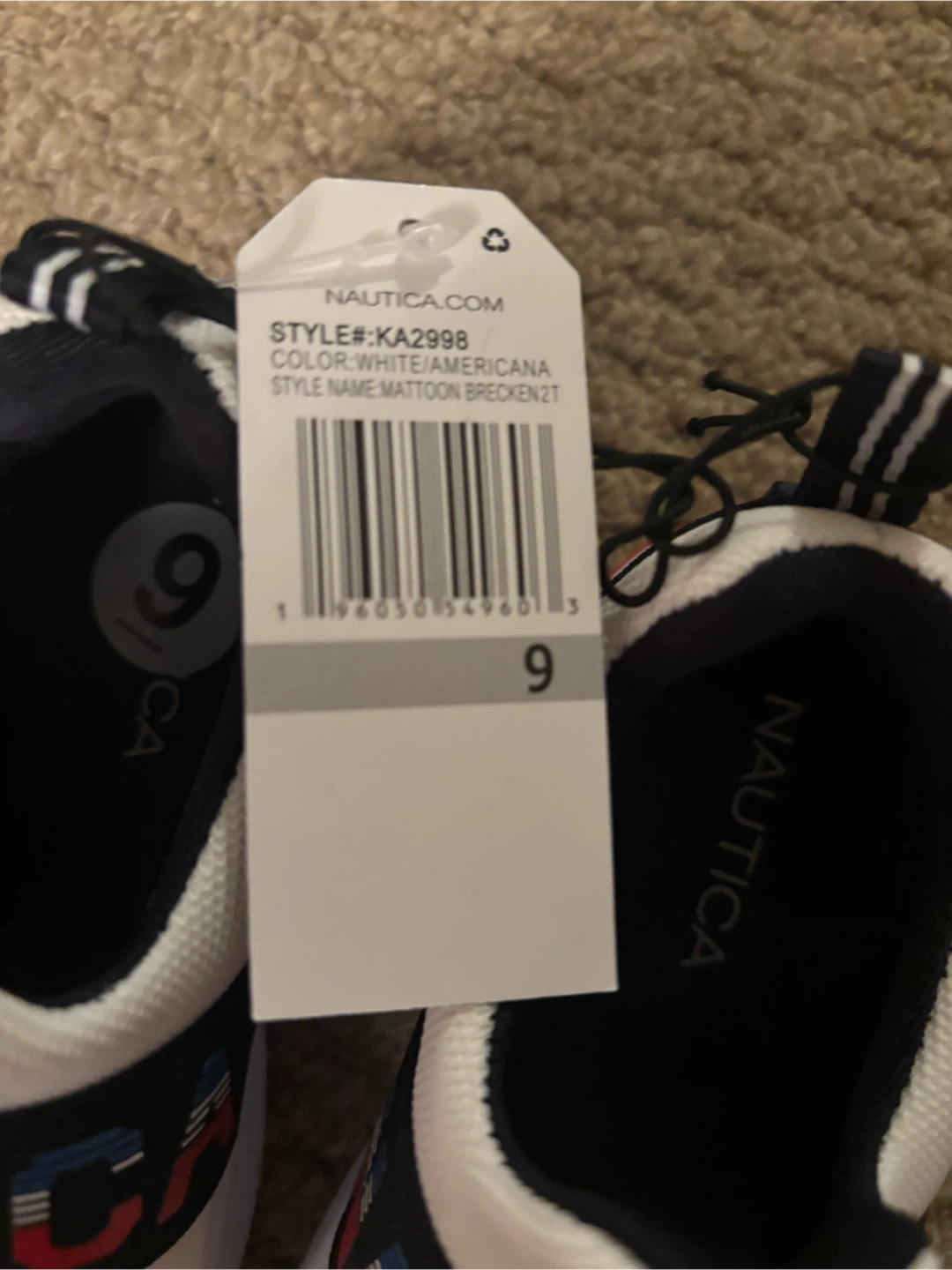 Nautica White/Americana Kids Slip-On Shoes Size 9 - photo 2