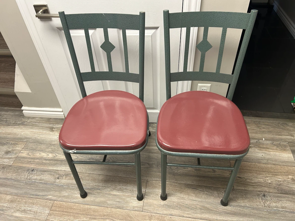 Set of 2 Metal Dining Chairs - photo 2