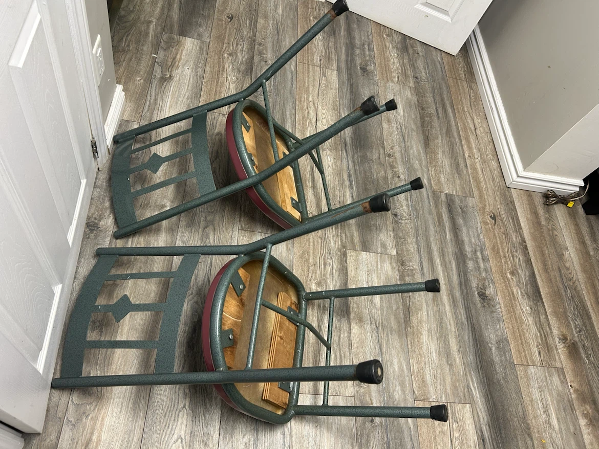 Set of 2 Metal Dining Chairs - photo 5