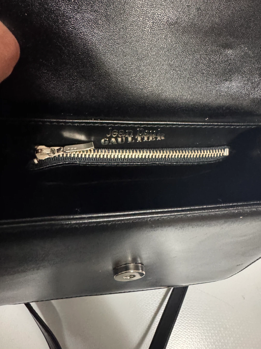 Vintage Jean Paul Gaultier Black Leather Shoulder Bag - photo 4