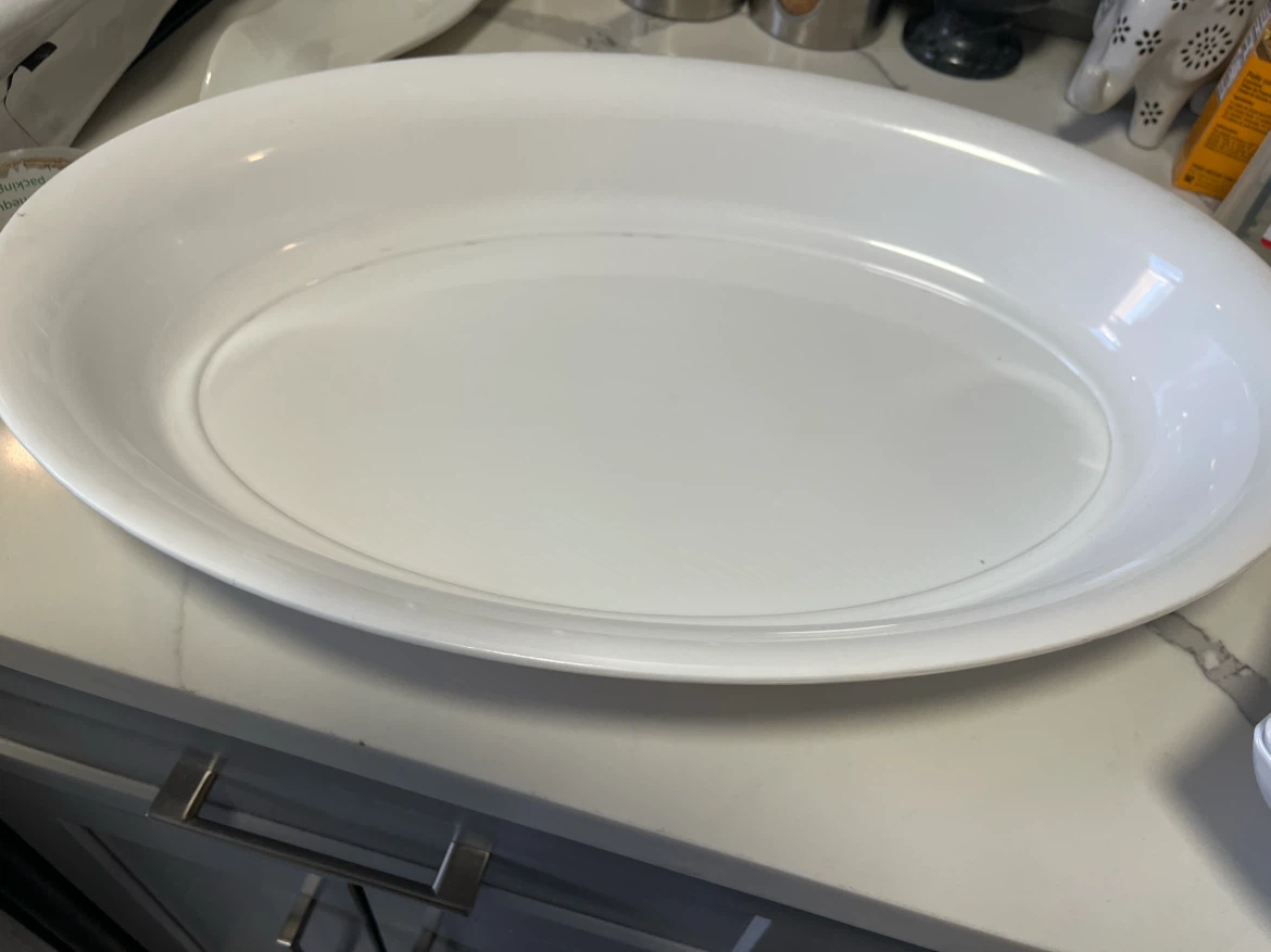 White Serving Platter and Divided Bowl Set - photo 3