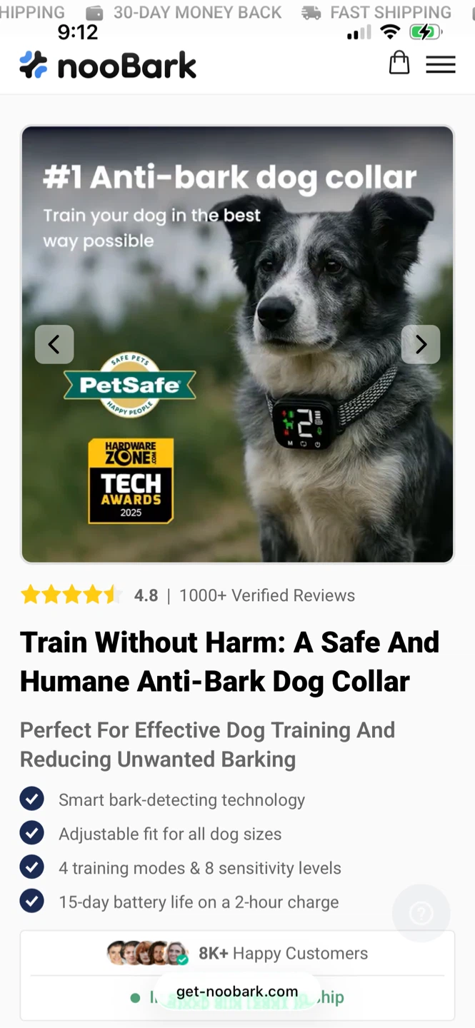 NoBark Anti-Bark Dog Collar - photo 3