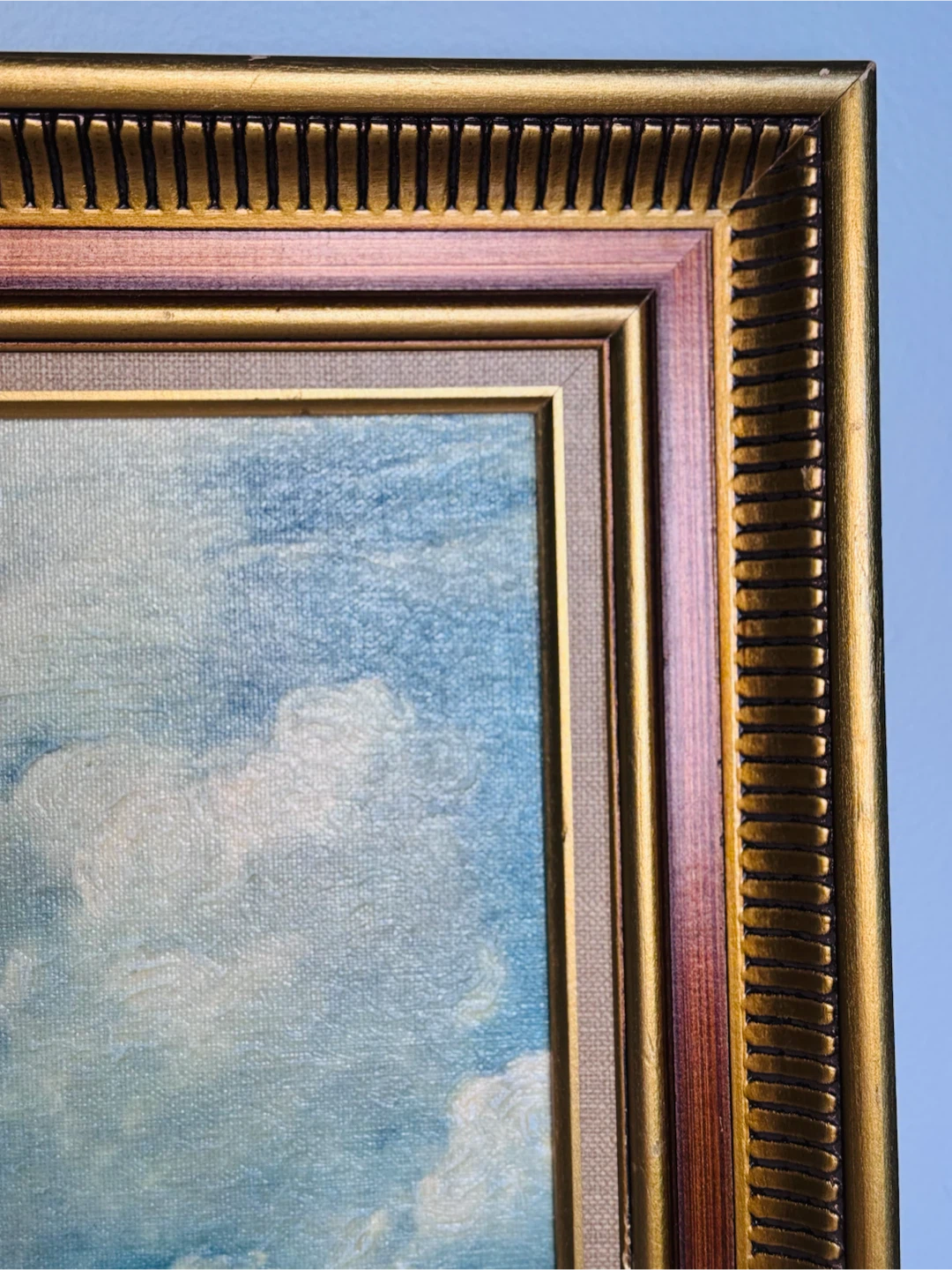 Vintage Landscape Painting in Ornate Frame - photo 5