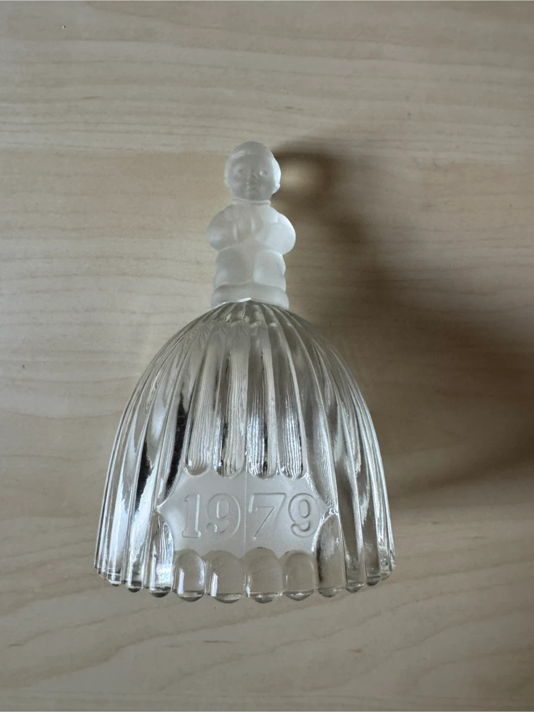 Goebel 1979 Frosted Boy Angel Crystal Bell