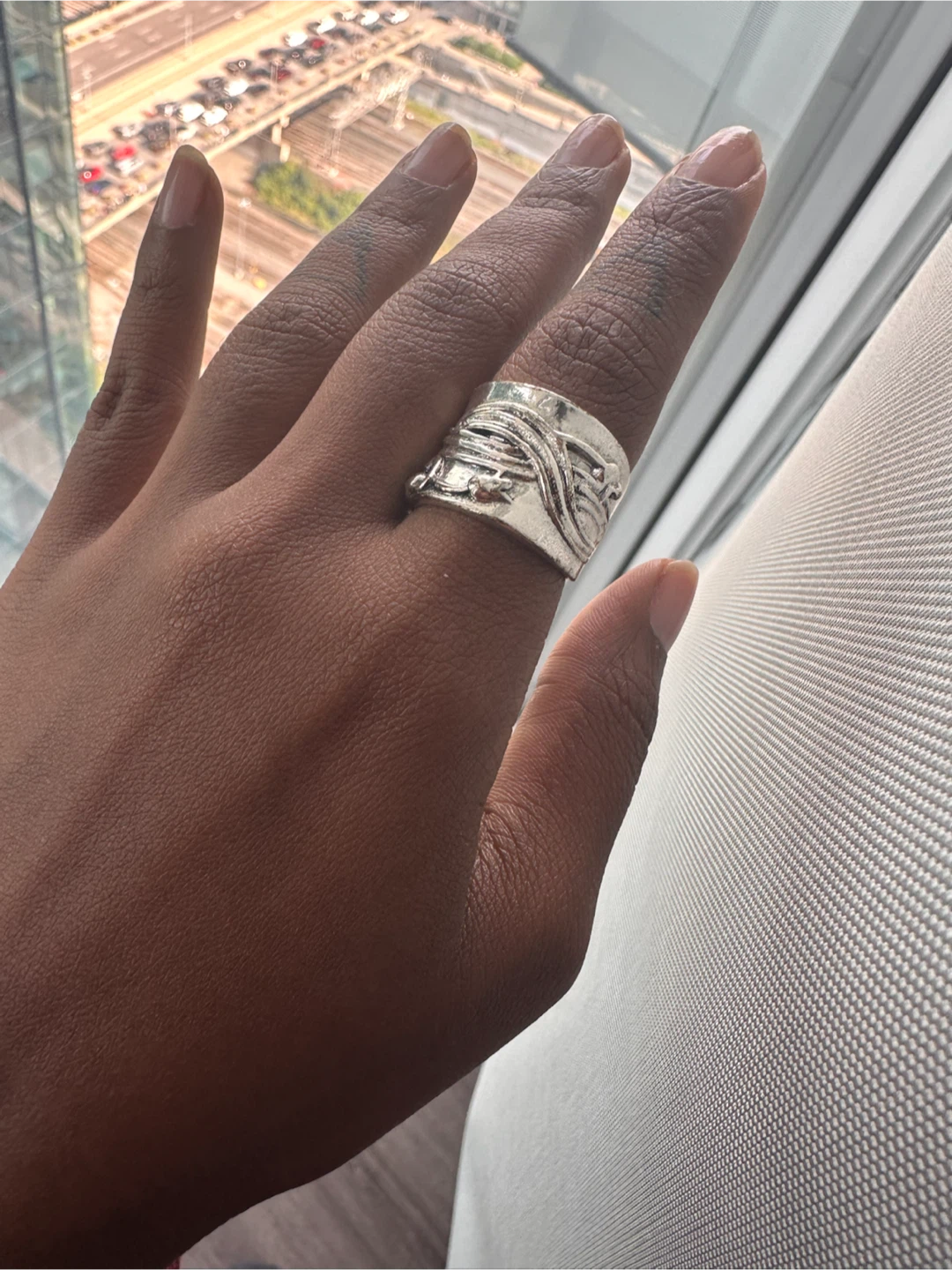 Silver Tone Statement Ring