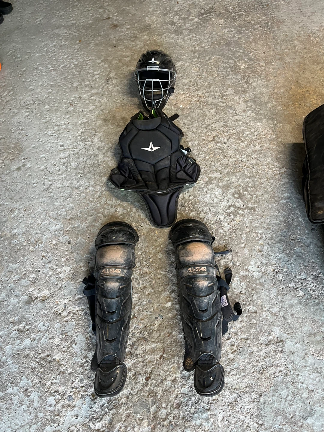 Size 12-16 back catchers gear and bag
