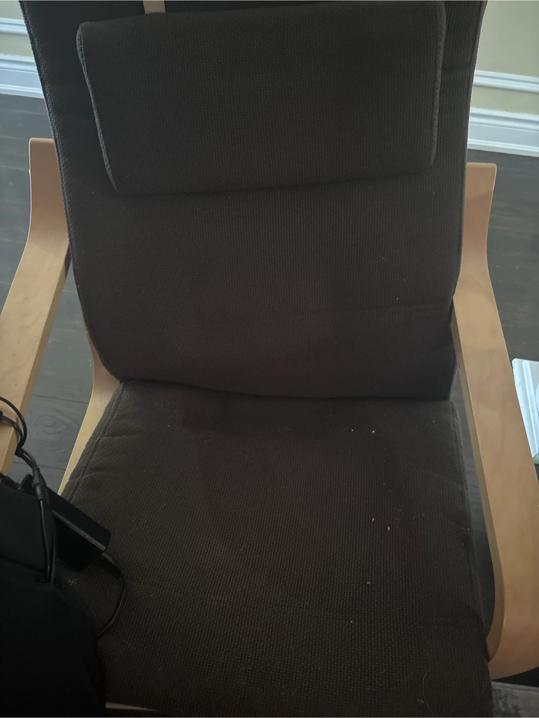 Dark Brown Upholstered Accent Chair - photo 2
