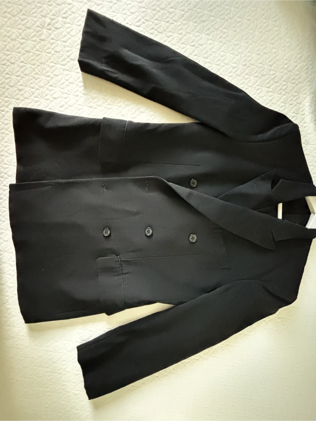 Buckingham Black Double-Breasted Blazer