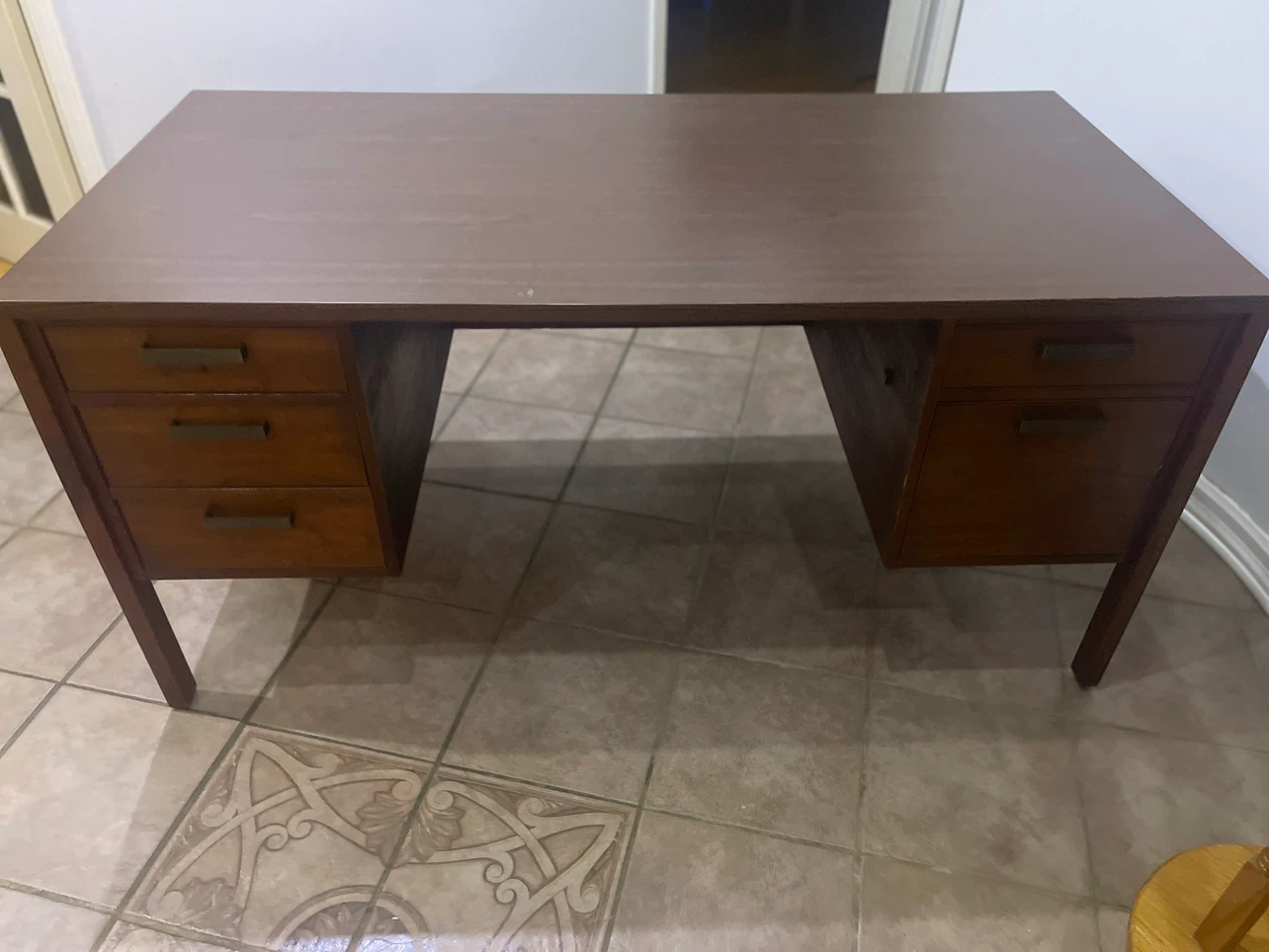 Wooden Desk with Drawers