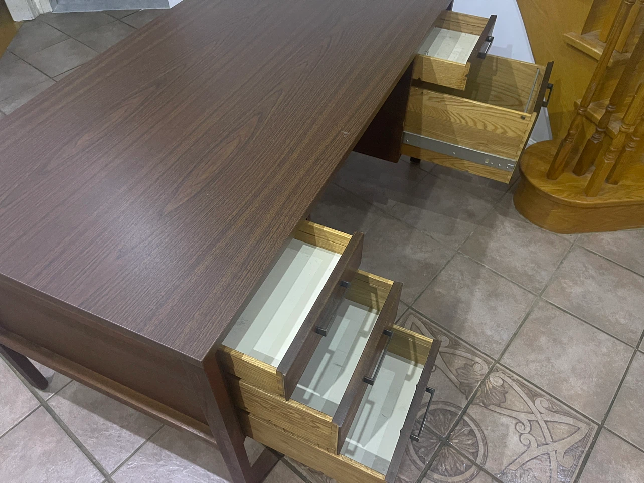 Wooden Desk with Drawers - photo 5
