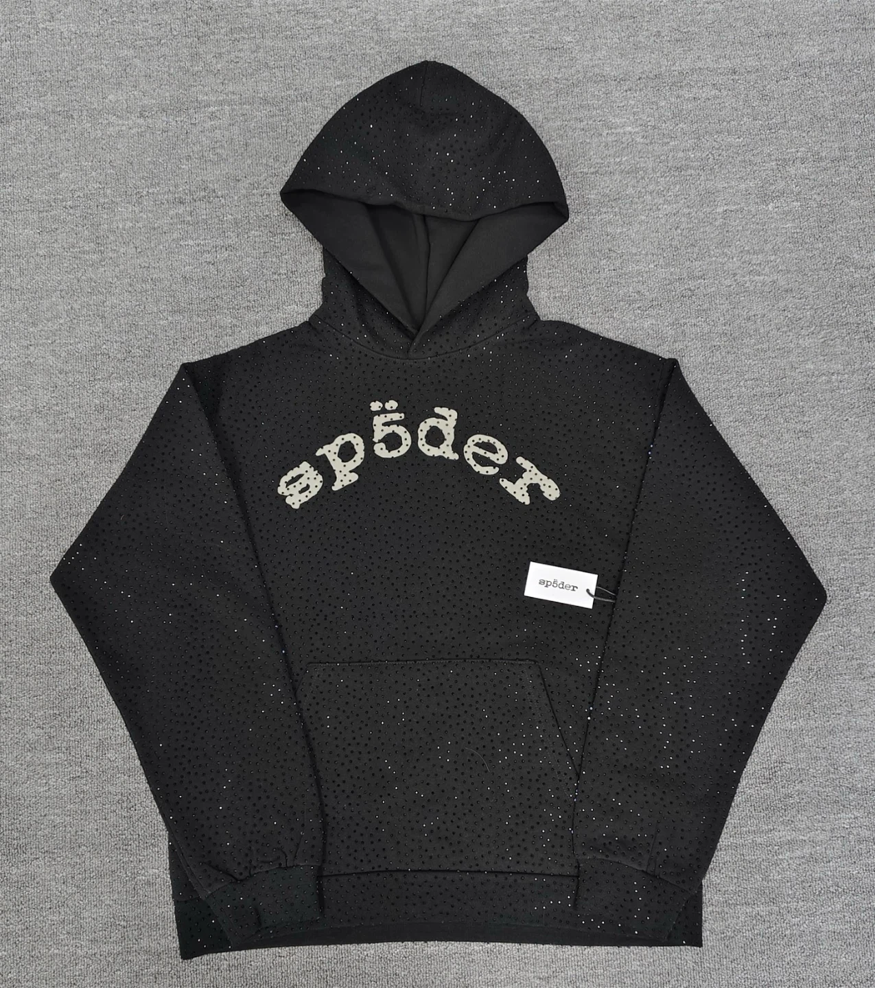 SPYDER Black Hoodie with Rhinestone Accents