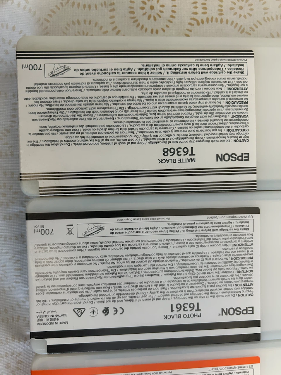 4 Genuine Epson 700ml Inks (Full) - Stylus Pro 9900 / 7900 - - photo 3