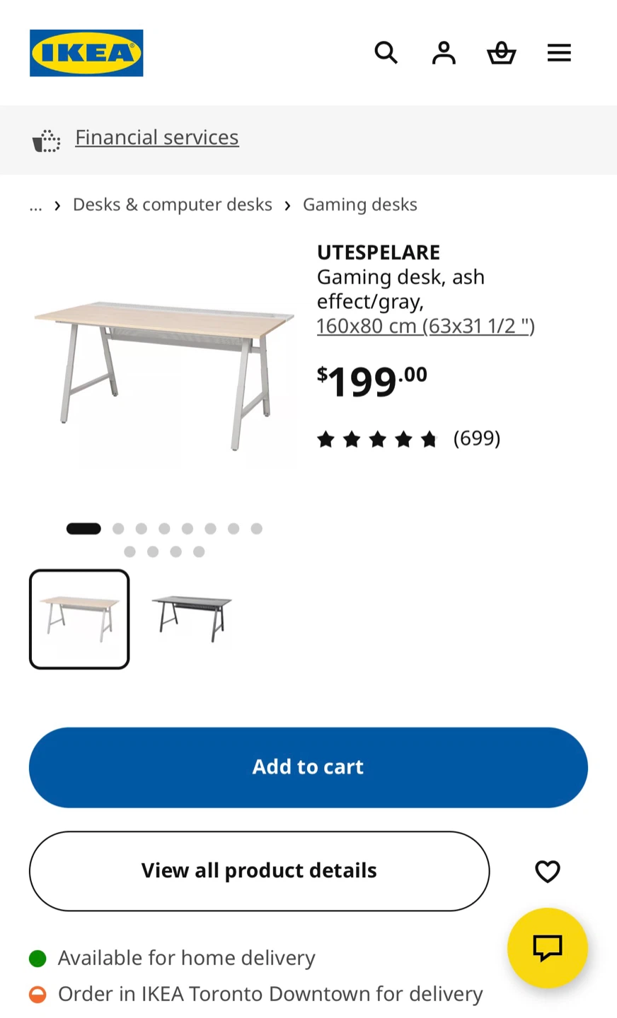IKEA UTESPELARE Gaming Desk - White - photo 4
