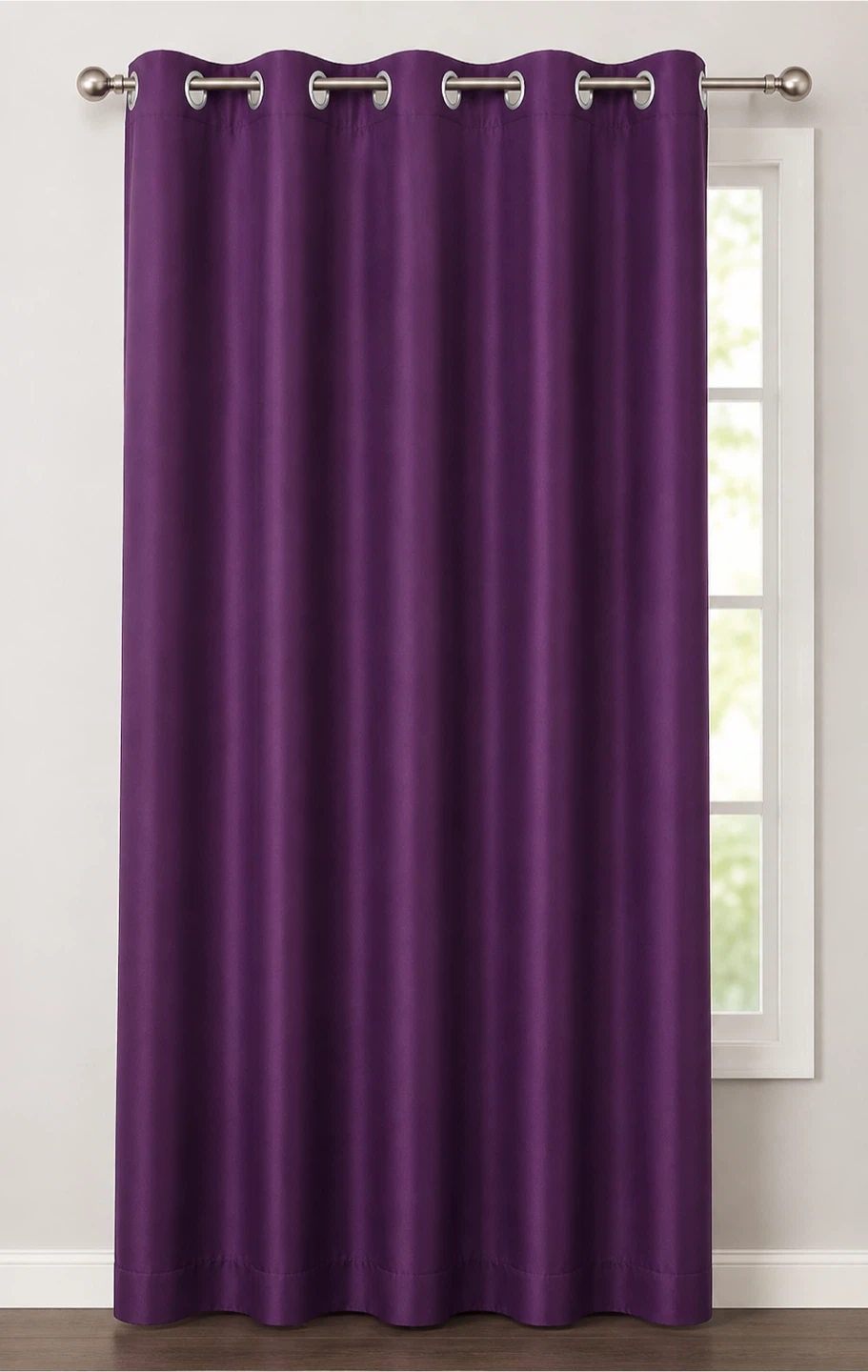 Mainstays Purple Grommet Curtain Panel 40" x 84"