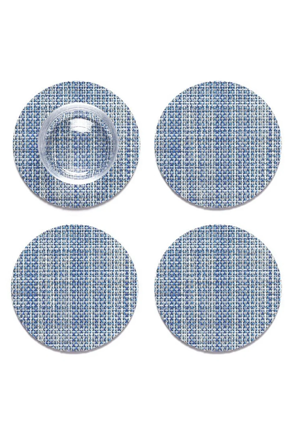 🆕 Chilewich Mini Basketweave Coasters - Set of 4 - photo 2