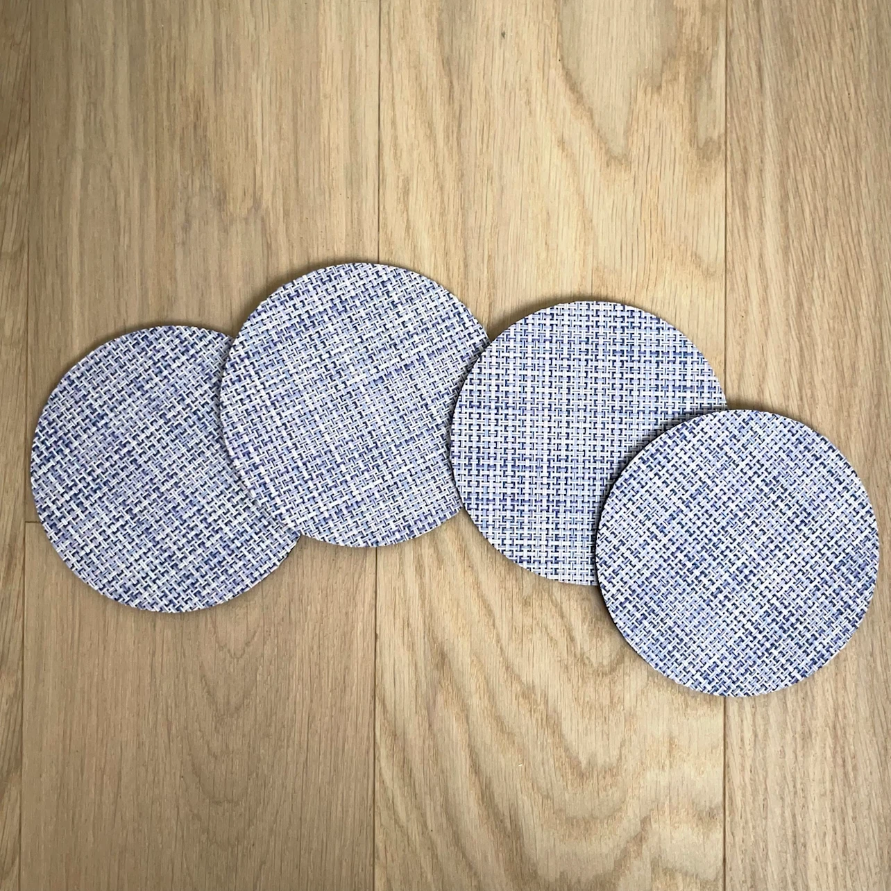🆕 Chilewich Mini Basketweave Coasters - Set of 4 - photo 5