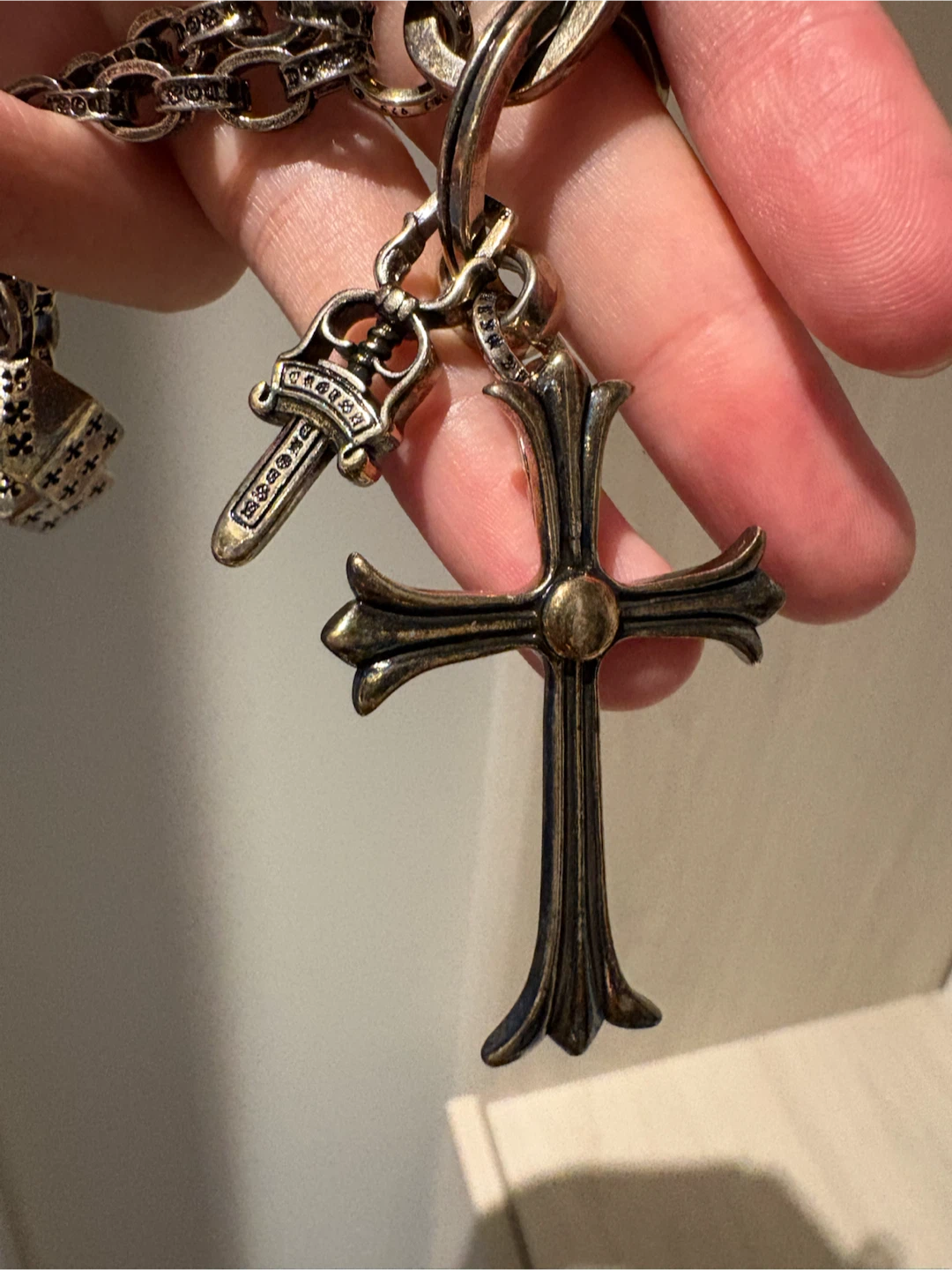 Chrome Hearts Keychain with Cross and Dice Charms - photo 3