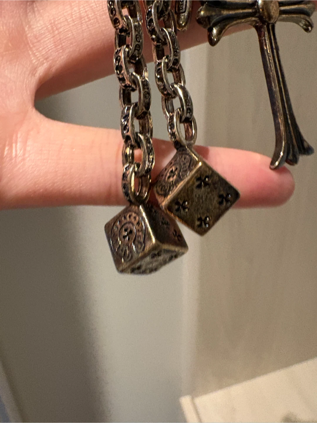 Chrome Hearts Keychain with Cross and Dice Charms - photo 4