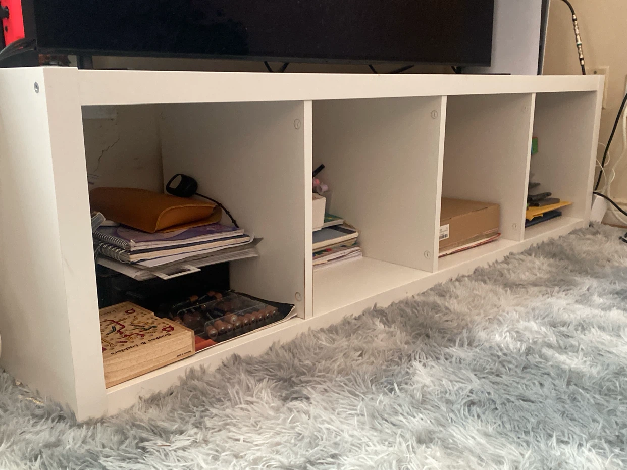 White 4-Cube Storage Unit - photo 3