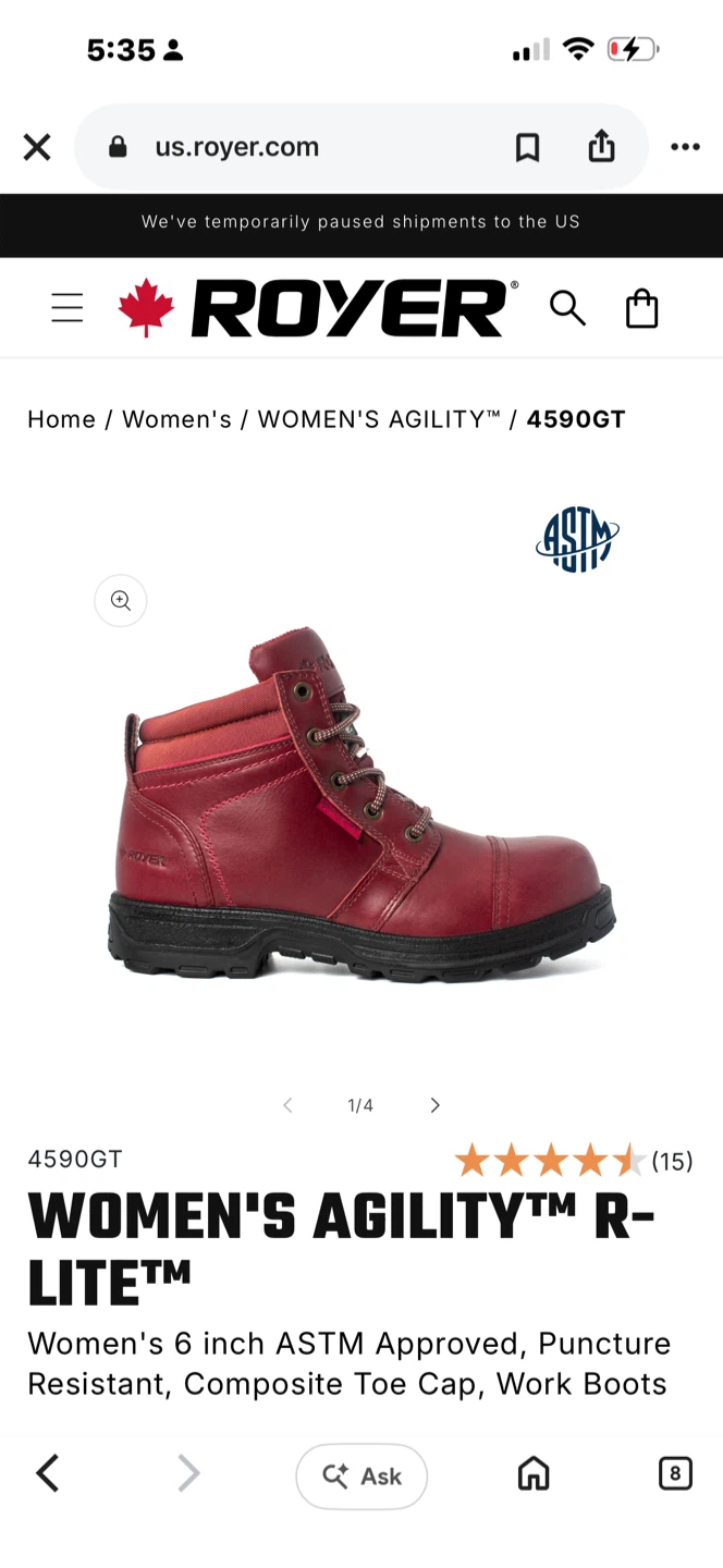 Royer Women's safety shoes