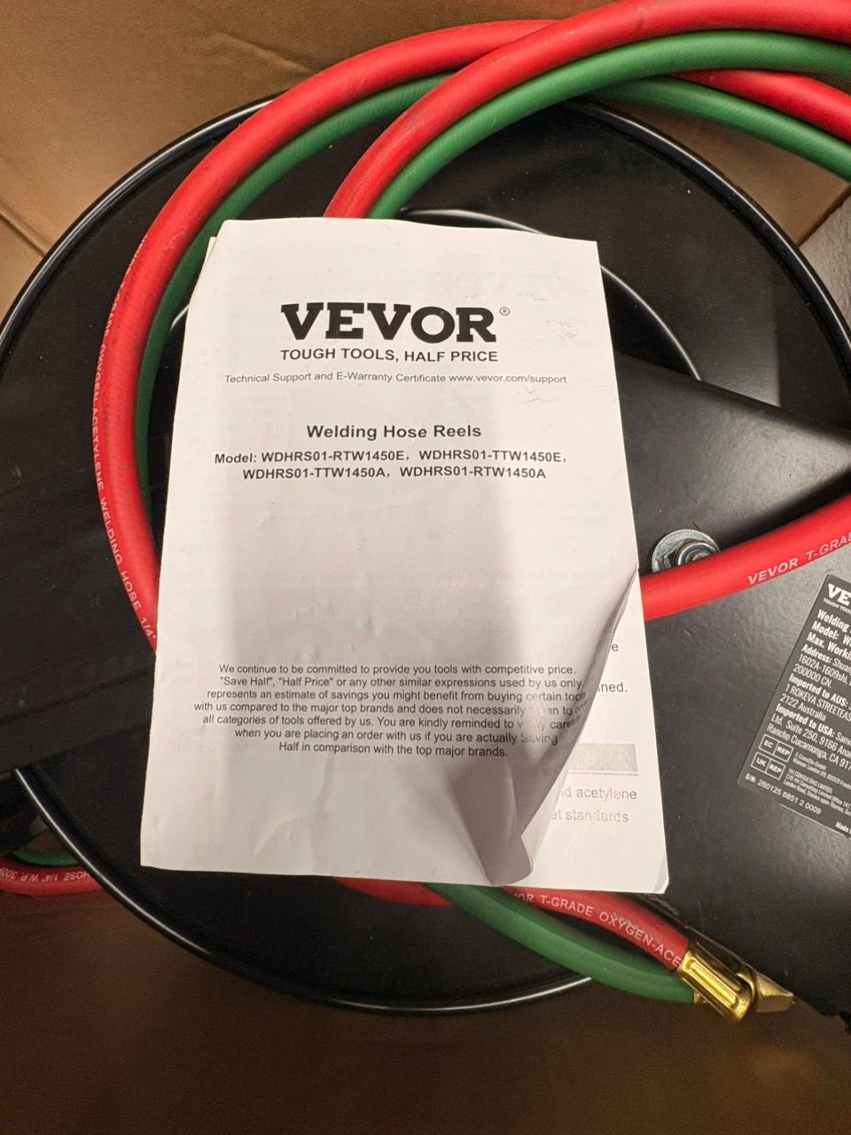 VEVOR Welding Hose Reels WDHRSO1-TTW1450A - photo 3