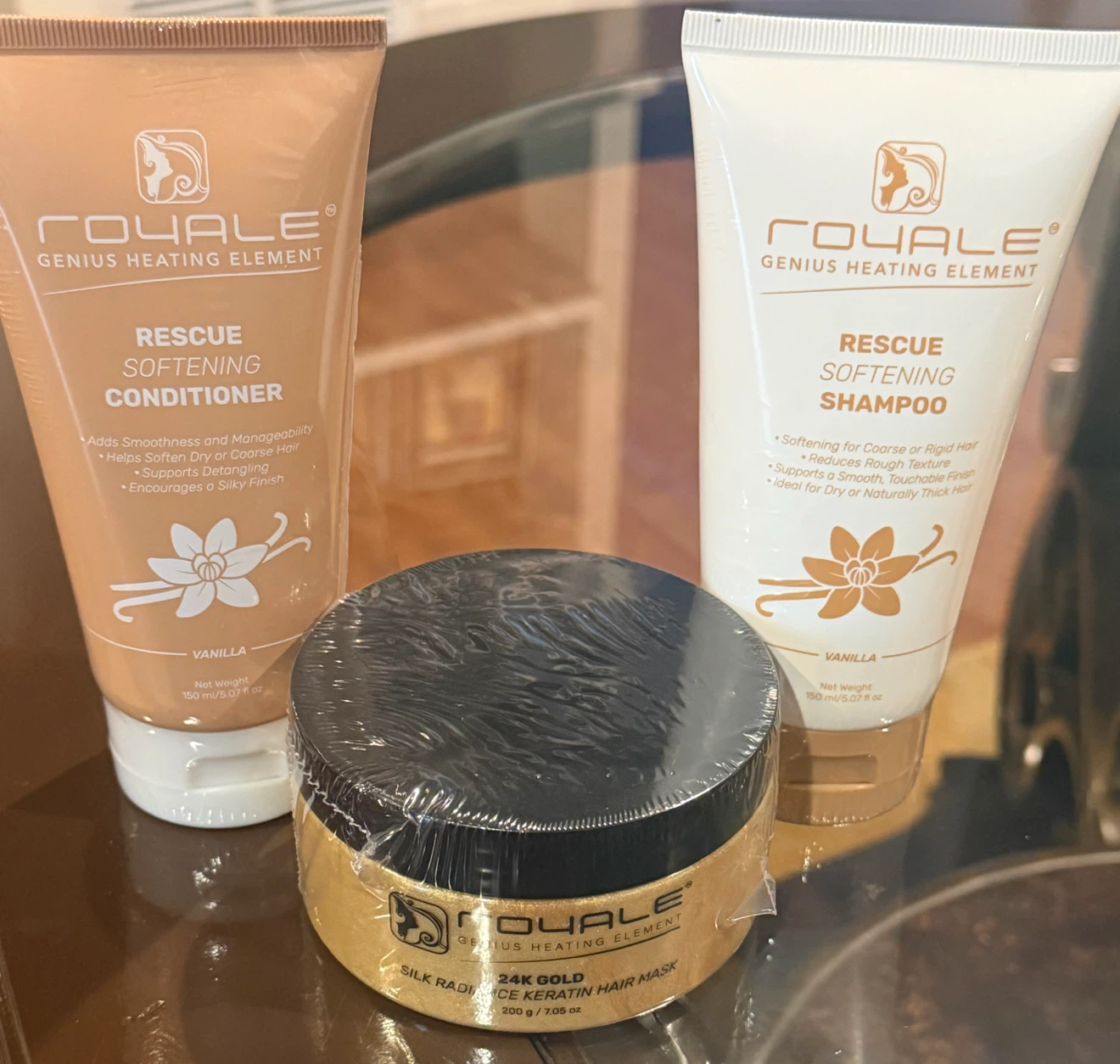 Royale Rescue Softening Shampoo, Conditioner & Hair Mask Set