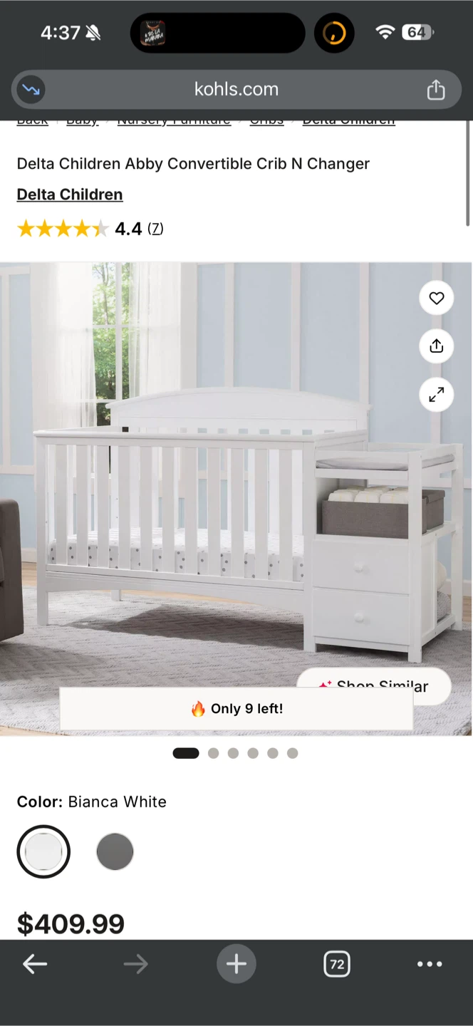 Delta crib and changer - photo 2
