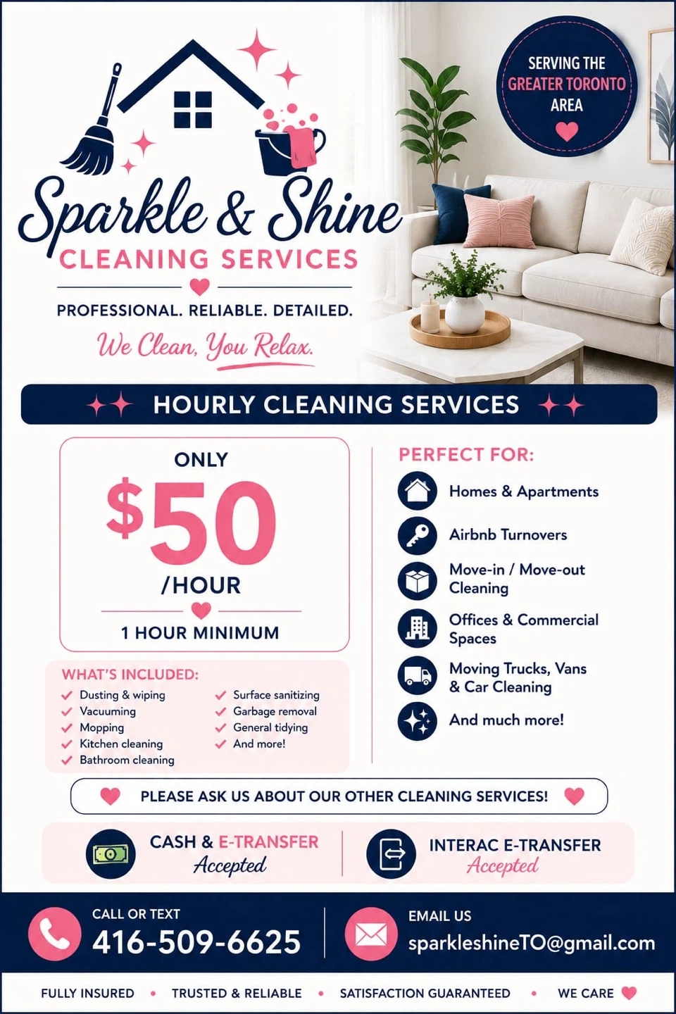 Sparkle and shine cleaning
