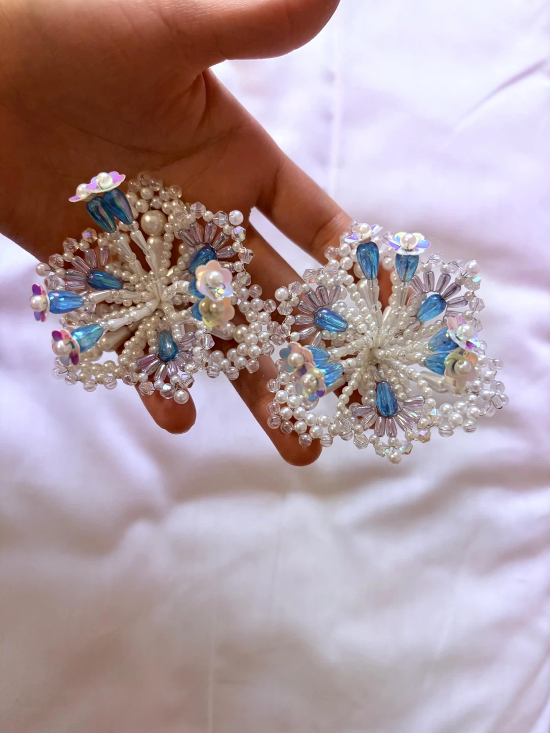 Handmade Beaded Hair Clips Tembleque