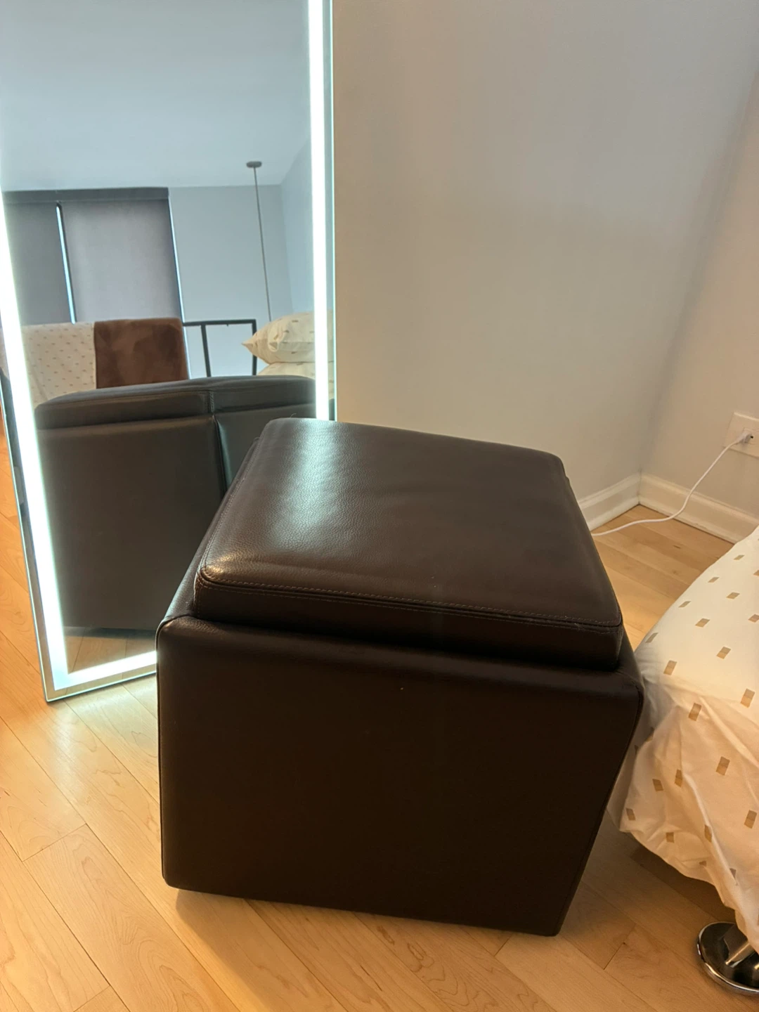 Brown Storage Ottoman Cube - photo 2