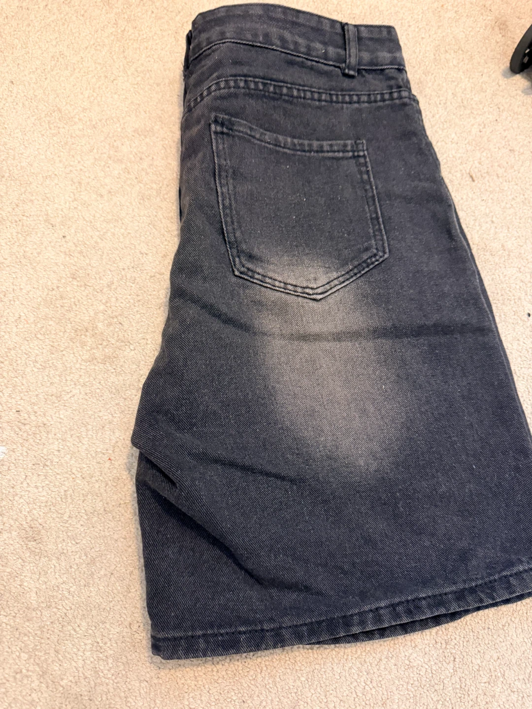 Men's Grey Denim Cargo Shorts - photo 4