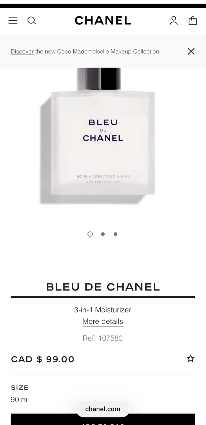 Chanel Bleu de Chanel 3-in-1 Moisturizer 90 ml - photo 2