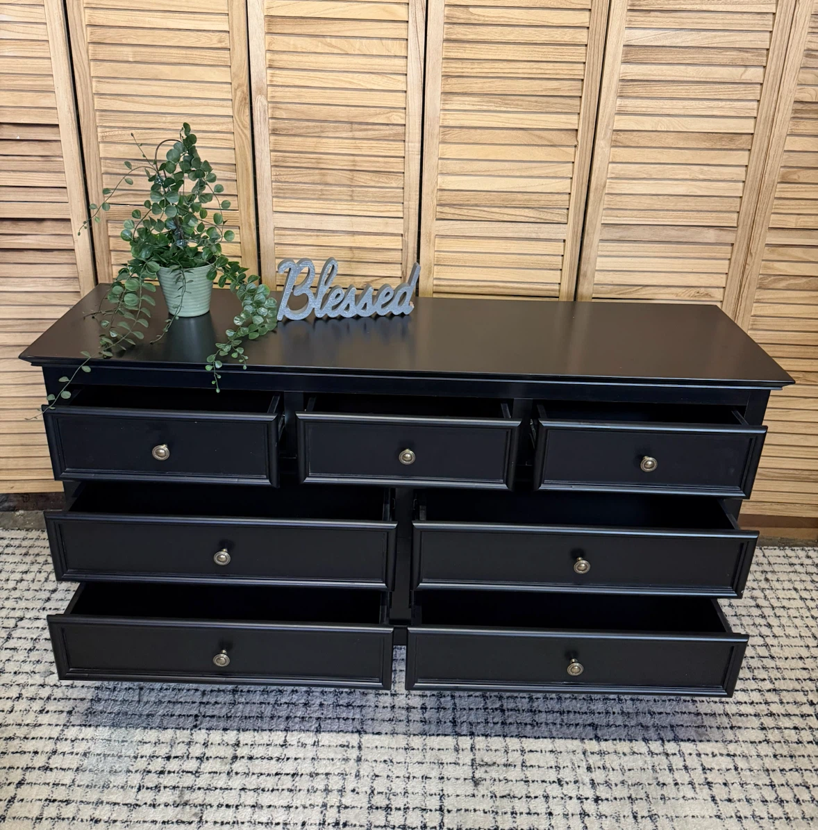 Black 7-Drawer Dresser - photo 4