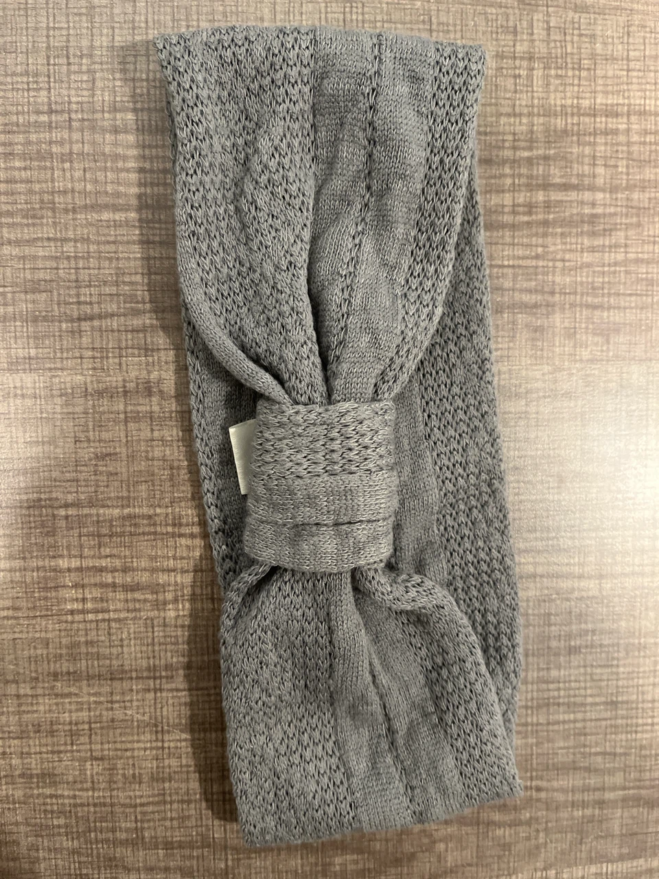 Grey fabric headband