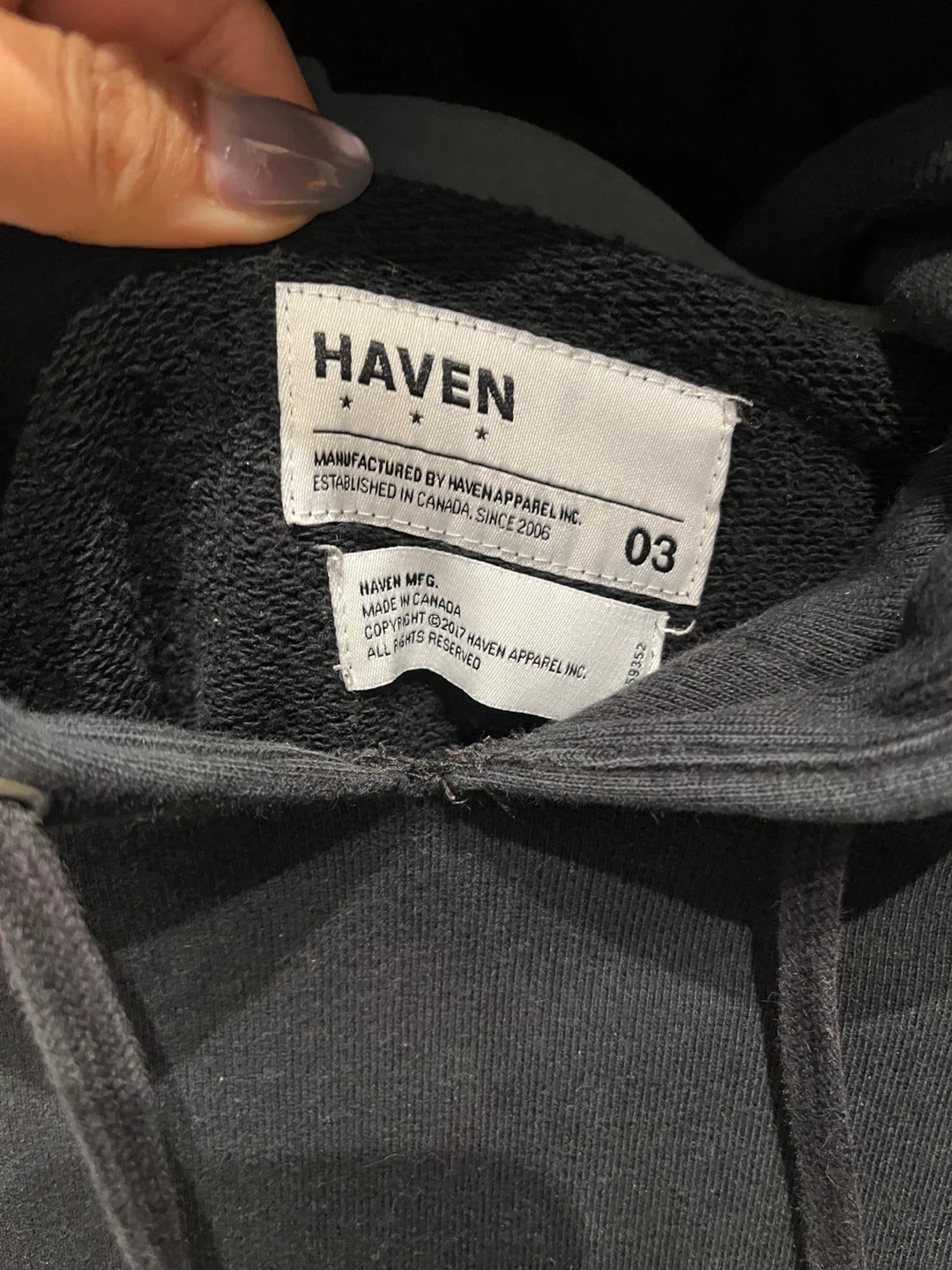 HAVEN Black Hoodie (size M women) - photo 3