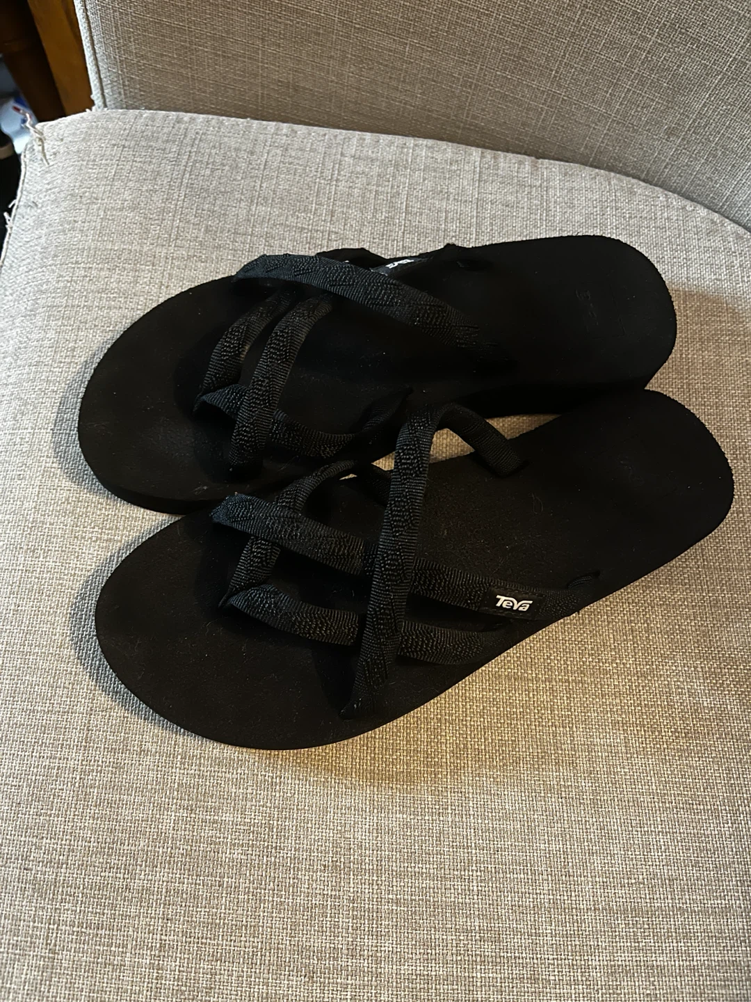 Black Teva Flip Flops - Women's Size 7