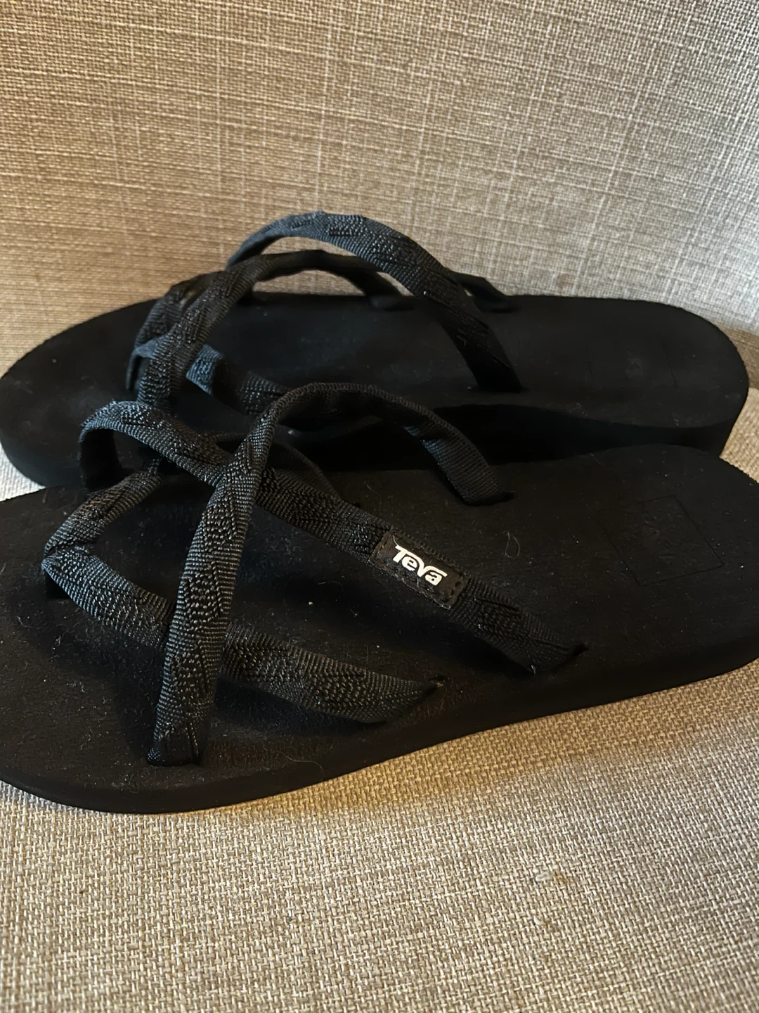 Black Teva Flip Flops - Women's Size 7 - photo 2