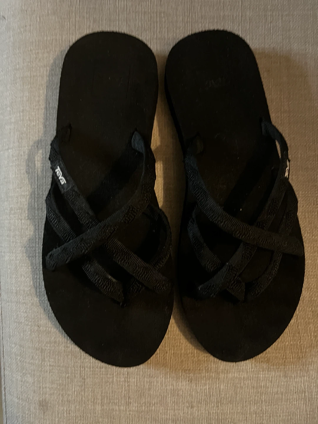 Black Teva Flip Flops - Women's Size 7 - photo 3