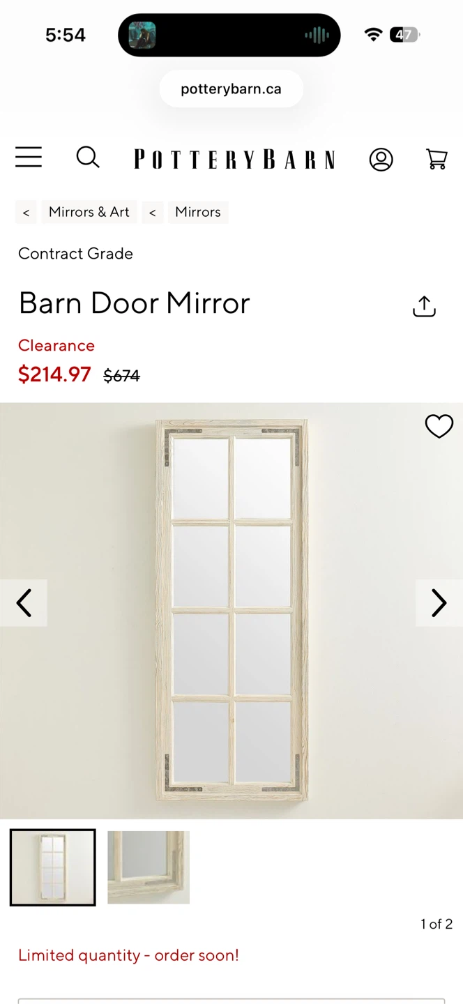 Pottery Barn Mirror - Brand New - photo 2