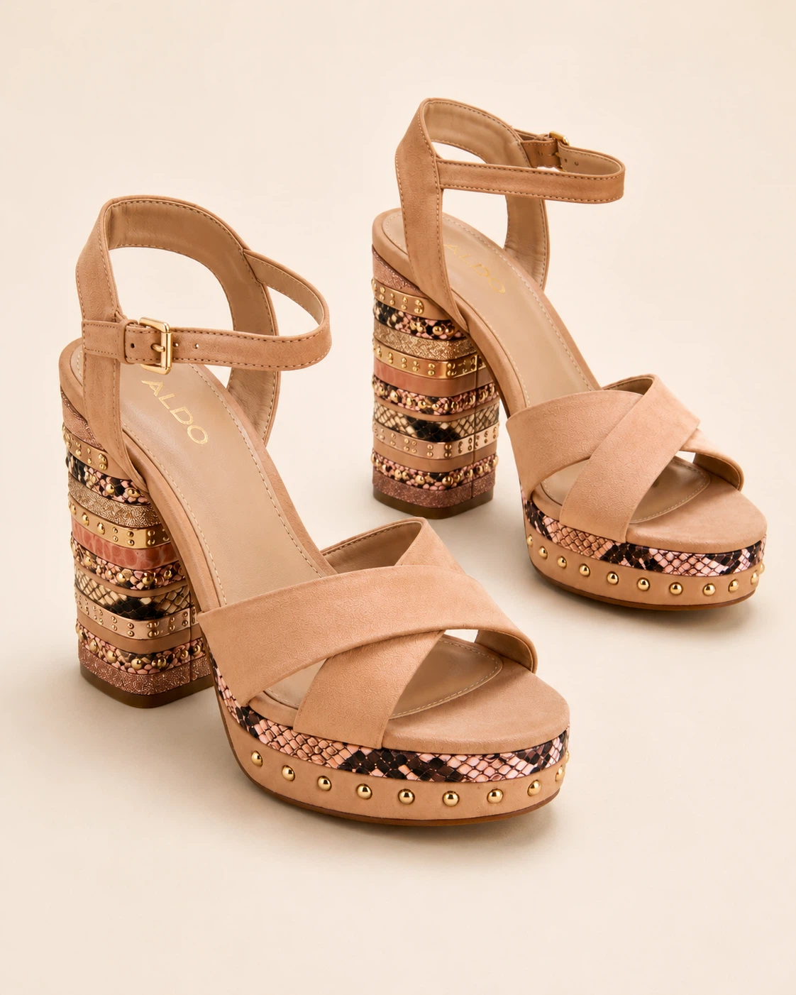 ALDO Women's Nude Platform Heeled Sandals - photo 2